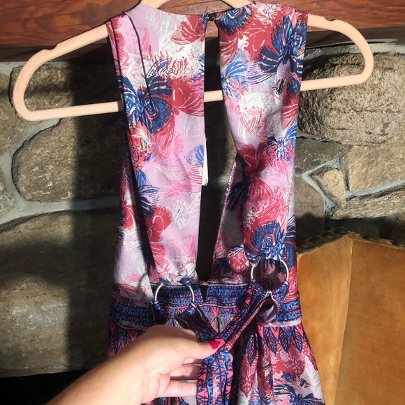 Free People NWT silky halter backless dress L - Picture 4 of 8